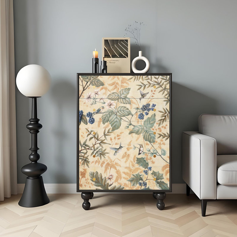 Ceridwen Solid Wood 5 - Drawer Accent Chest