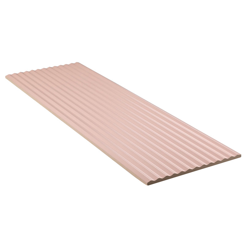 Linear 11.41 in. x 35.37 in. 3D Matte Ceramic Wall Tile (14.42 Sq. Ft. / Case), Blush Pink