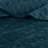 3 Piece Velvet Quilt Set Teal