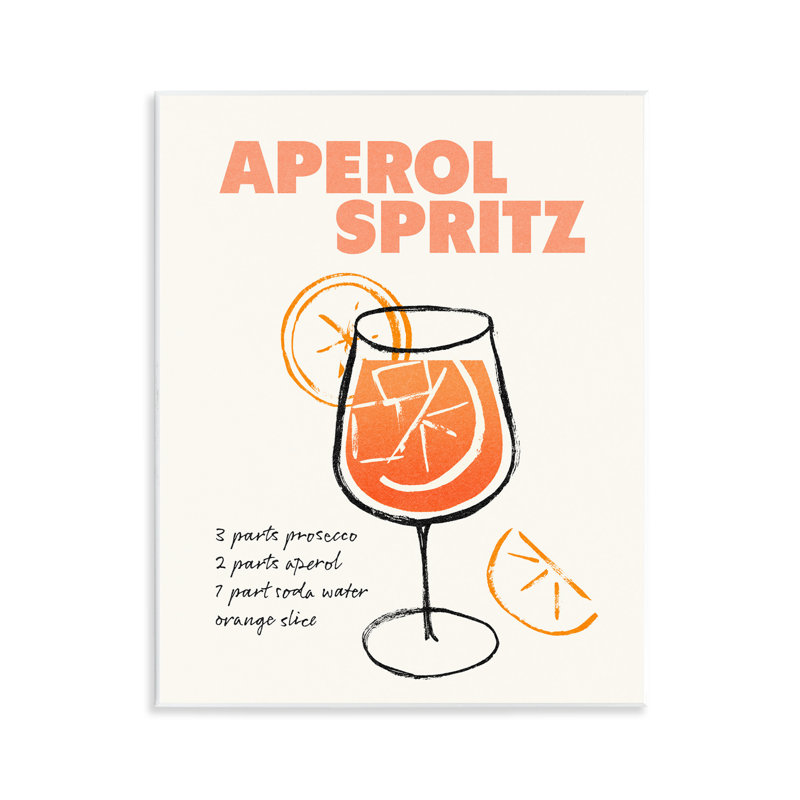 Recette d'art sur plaque Aperol Spirz par Victoria Barnes
