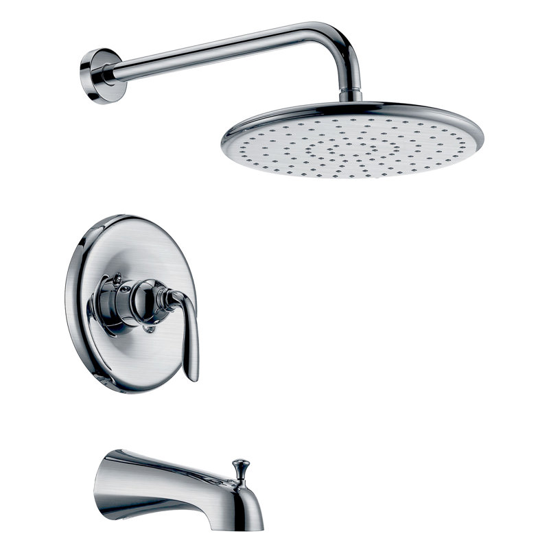 Meno Tub & Shower Faucet with Rough in-Valve, Brushed Nickel