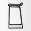 Tabouret de bar et de bar en bois de manguier massif Barlow-2102677844