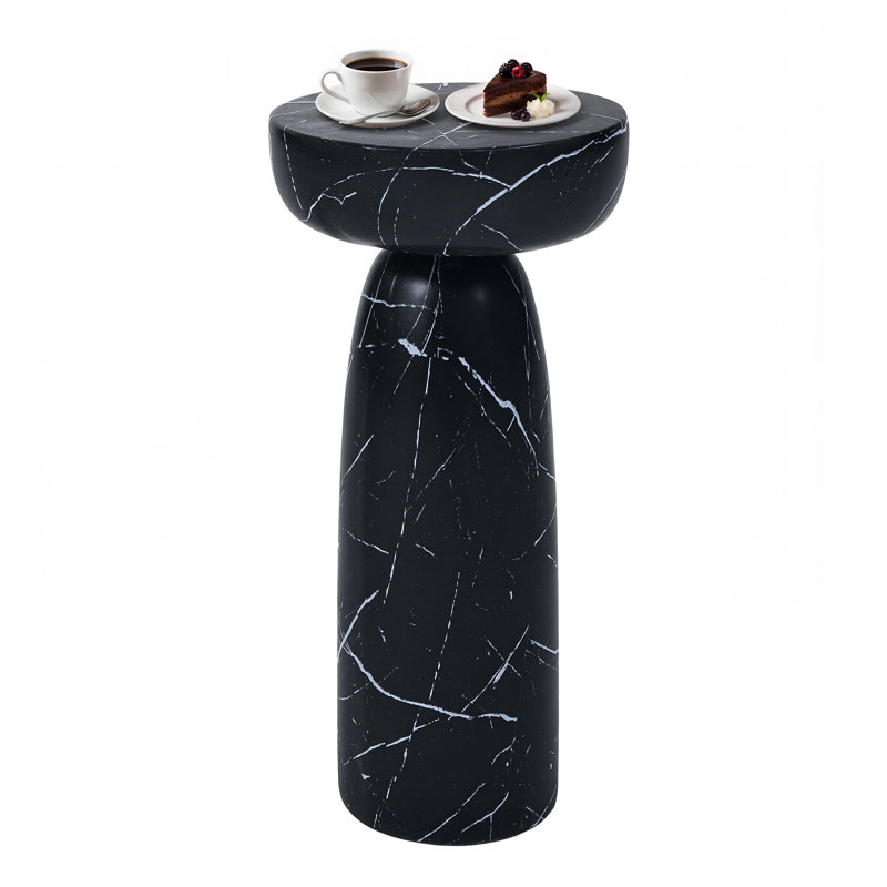 24 po Table d'appoint 24 pi, Noir, H 24 po x l 11,8 po x P 11,8 po