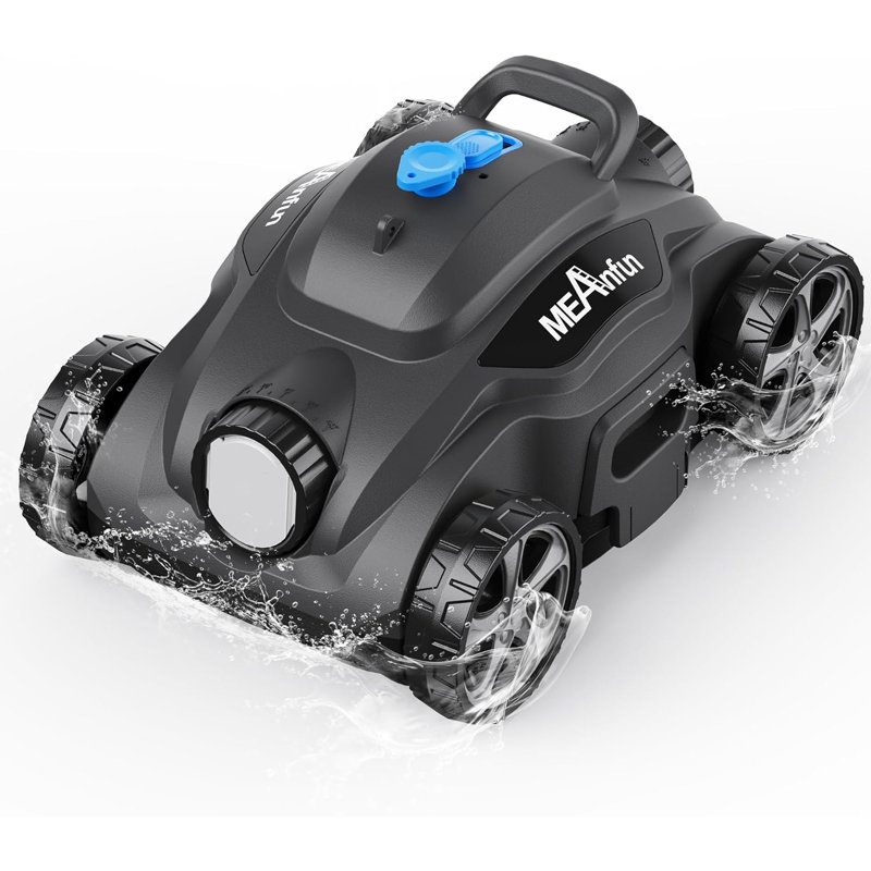Aspirateur robot amélioré pour piscine creusée, MAX Last 110 Mins & Clean 1076 Sq. Ft for Robot de piscine hors terre et creusé - Outils de nettoyage automatiques pour piscines 5800mah