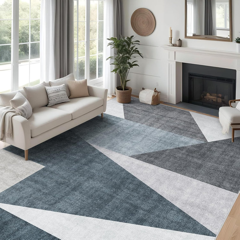 Grands tapis géométriques 9 x 12 pour salon et chambre à coucher