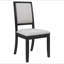 Chaises d'appoint rembourrées crème et noires (ensemble de 2)