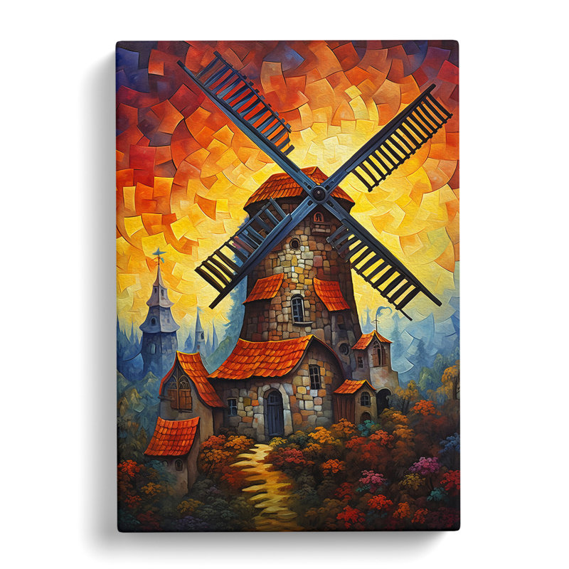 Windmill Baroque - Print, 60cm H x 40cm W x 3cm D