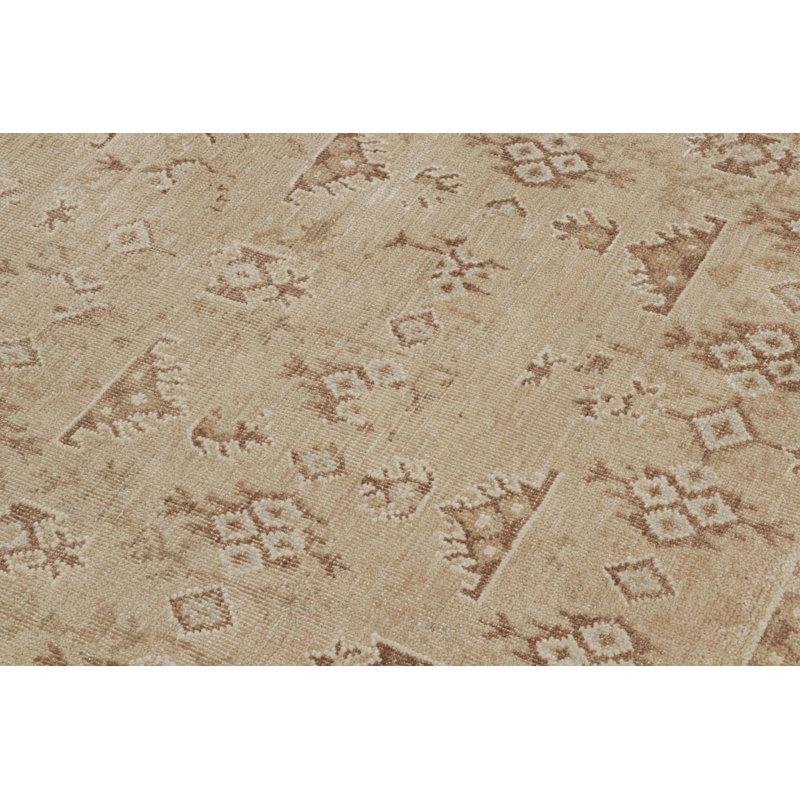 Oushak Hand Knotted Silk Floral Area Rug, Rectangle 12' x 18'