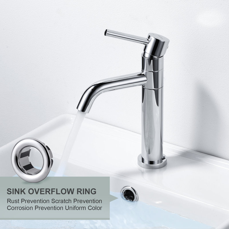 6Pcs Overflow Ring, Bathroom Sink Hole Trim Cover In Polished Chrome, Polished Chrome