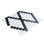 Metro 1" Hex Matte White with Black Diamond 10-1/4" x 11-7/8" Porcelain Mosaic Tile