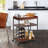 Ekkehard 3 Tiers Storage Serving Bar Cart with Wine Rack