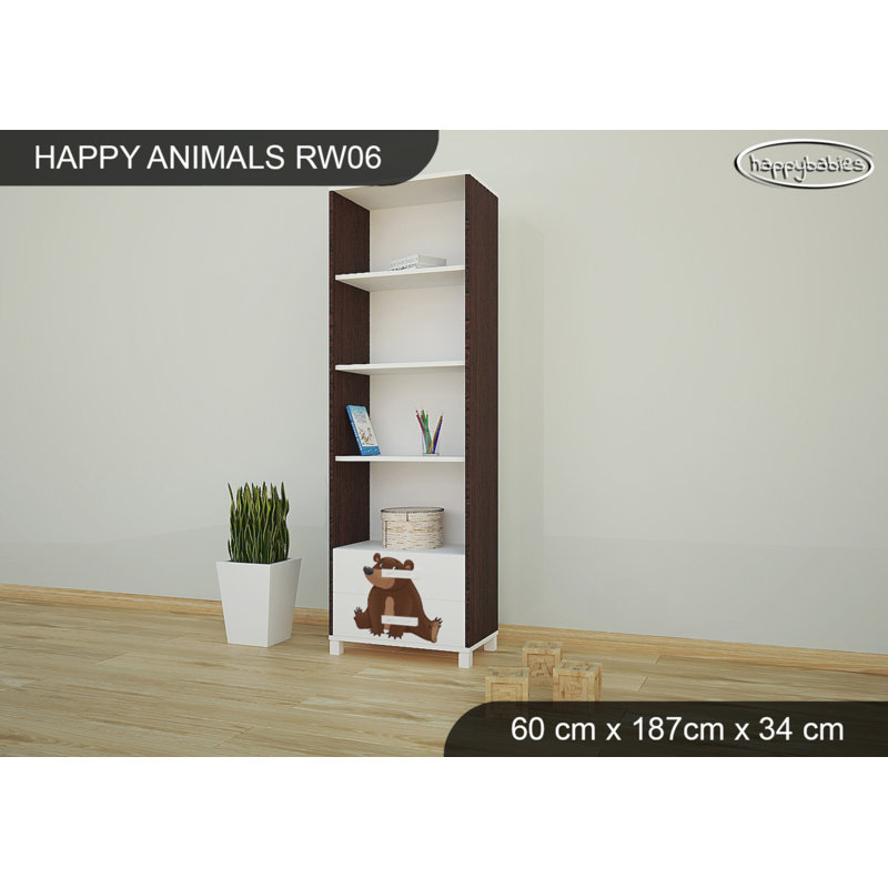 187cm H X 60cm W Cube Unit Kids Bookcase, Wenge Chestnut