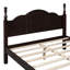 Full Size Retro Style Wooden Bed With Dark Walnut Finish And Slat Support Frame Classic