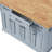 54Inch Large Kitchen Island With Rubber Wood Drop Leaf, Embossed Texture Rolling Kitchen Cart On 4 Wheels With 4 Doors And 3 Drawers, Kitchen Island With Storage For Kitchen, Dining Room,Grey Blue-1960142586