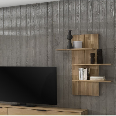 Skyline 3 Piece Oak Solid Wood Accent Shelf