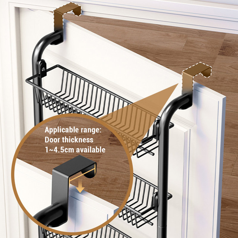 Metal Overdoor Organiser, 150cm H x 44cm W x 16cm D
