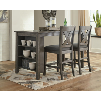 Caitbrook Counter Height Dining Table and 2 Barstools