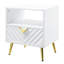 Table de bout ultra brillante avec tablette