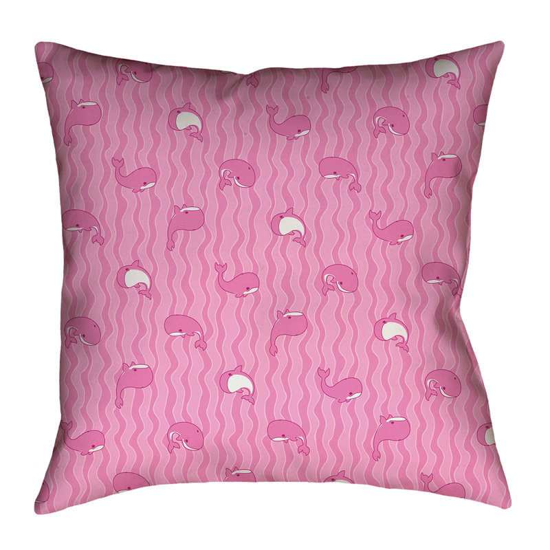 Coussin Katelyn Elizabeth, 14 po x 14 po, Rose, Simili suède