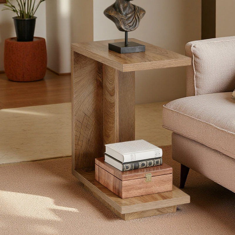 C-Shaped Bedside Table,Stylish Side Table