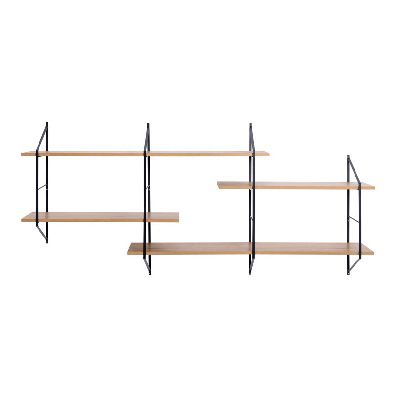 Dormer 4 Piece Bracket Shelf, Oak