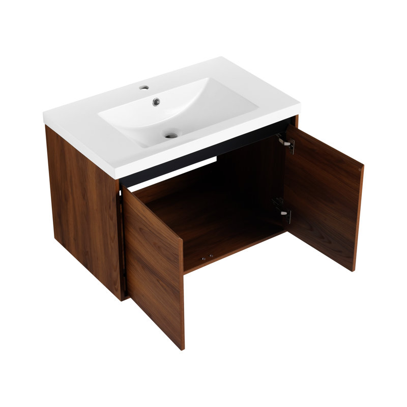 Bathroom Vanity With Resin Countertop Sink