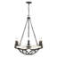 Lustre en roue de chariot à 6 lumières de style bougie avec accents en bois Conyngham-311962608-342176356