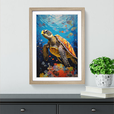 Sea Turtle Constructivism - Framed Print