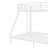 Metal Twin XL over Queen Bunk Bed for Teens & Adults, Space-Saving, Noise-Free, No Box Spring, White