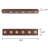 6-Light Rectangle Walnut Wood Rotatable LED Flush Mount Spotlight