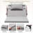 Bed Backrest Electric Adjustable, Neutral Gray Foam, 300 lbs Weight Capacity With Remote Control for Home Hospital Care