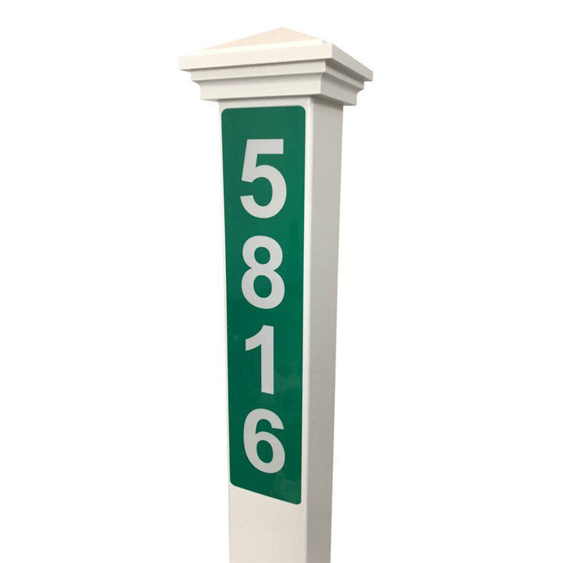 Marqueur d'adresse personnalisé, Vert / blanc, Oui