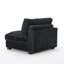 Fauteuil rembourré en flanelle de fourrure de lapin avec dossier rembourré et rembourré gris-1383988513