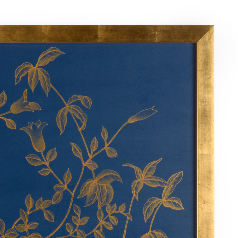 Gold Buckhead Panel On Blue B Print