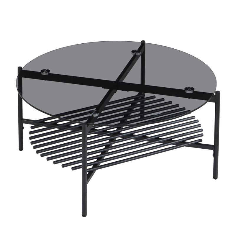 80cm Glass Top Console Table