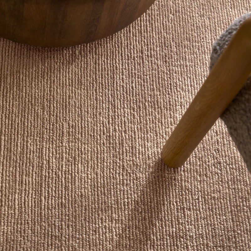 Jamal Hand Woven Wool Area Rug, Beige, Rectangle 72" x 108"