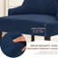 Chaise de salle à manger rembourrée à oreilles avec pieds en bois Parsons-4292720