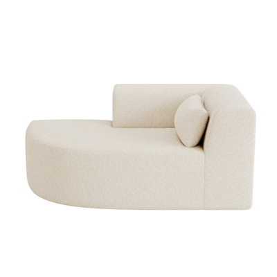 Upholstered Chaise Lounge With One Pillow For Living Room
