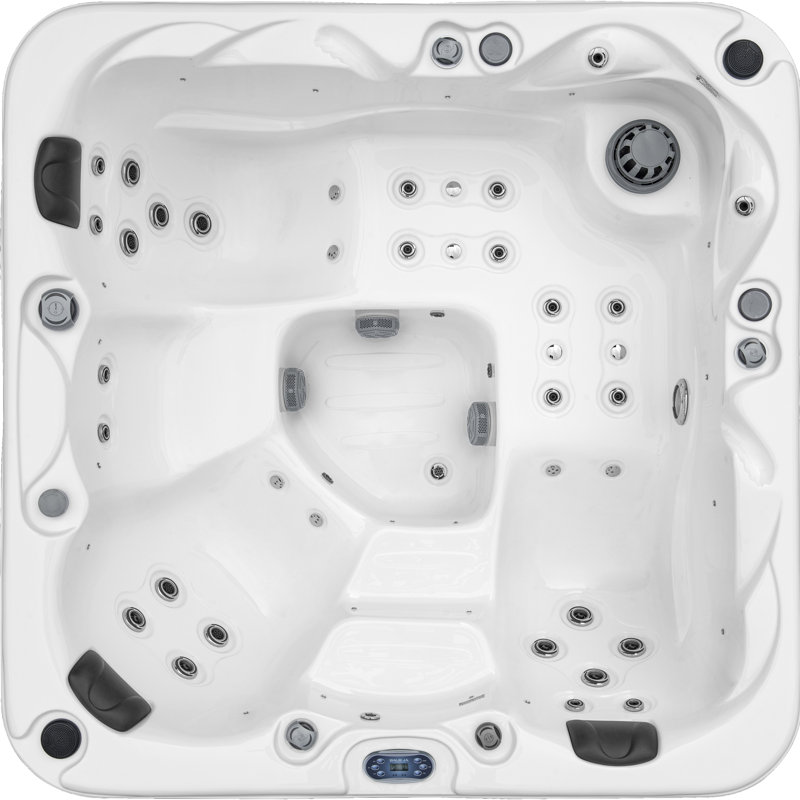 Surfaces® 4-5 Person 36-Jet Double-Lounger Hot Tub Spa with Bluetooth Stereo and Programmable LED Lighting