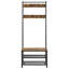 Arbre d'entrée Kinston Steel avec banc et rangement pour chaussures-1967303392