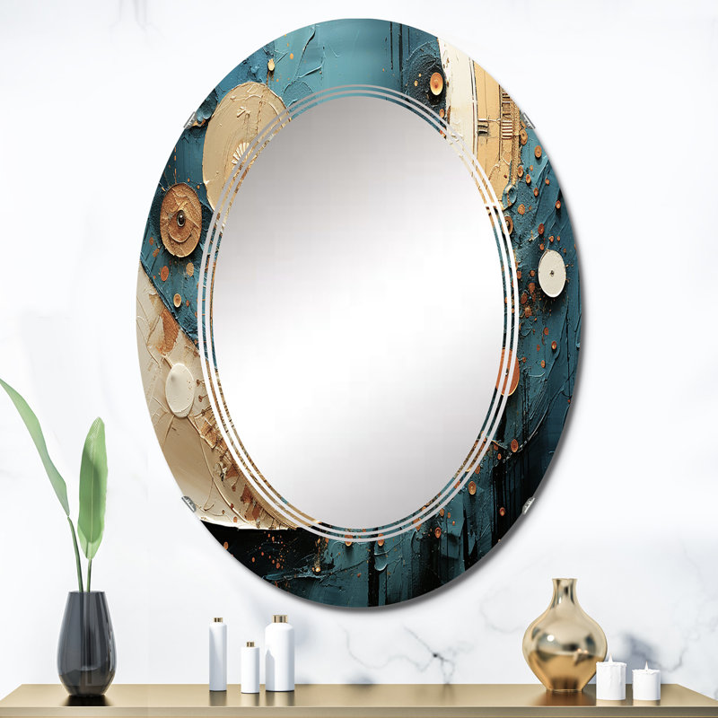 Lurganure - Miroir mural moderne ovale, 36 po x 24 po