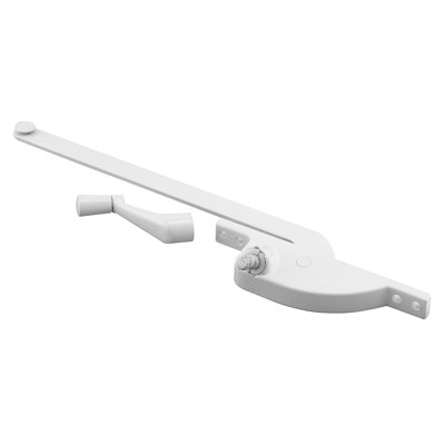 Steel Casement Operator, 9 in. Arm, Teardrop Housing, White, Right (Single Pack)