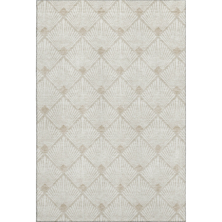 Premium Machine Washable Prisco Ivory Rug