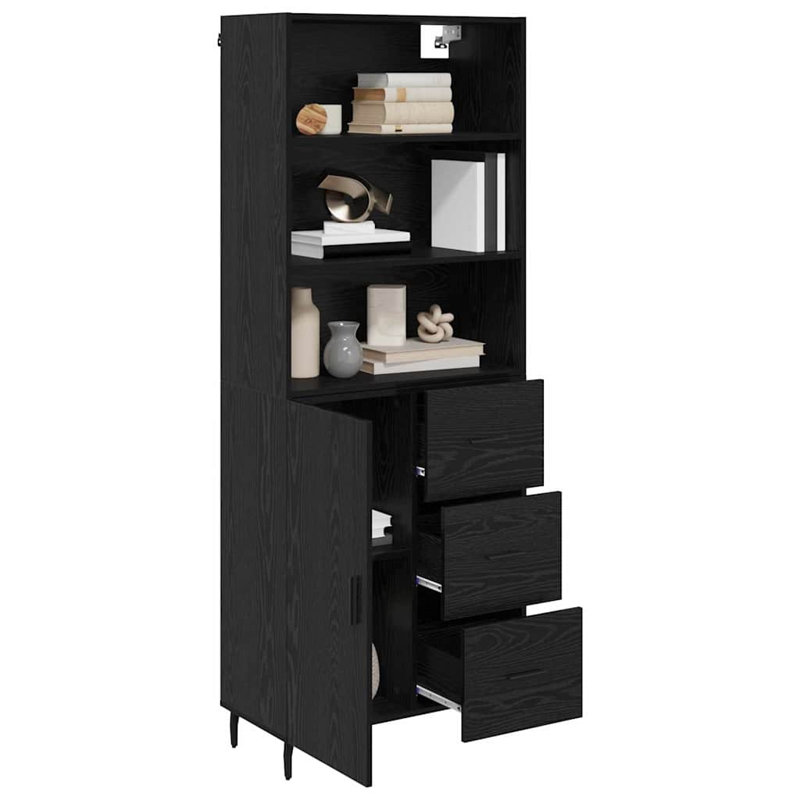 69.5cm Sideboard, Black Oak