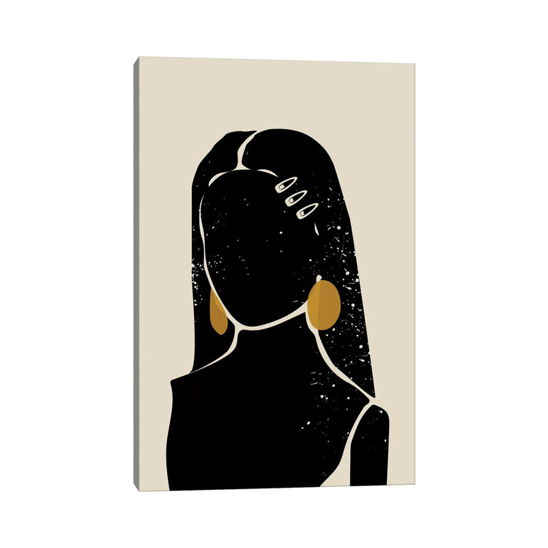 «Black Hair III» par Domonique Brown, impression sur toile tendue, H 12 po x l 8 po x P 0,75 po