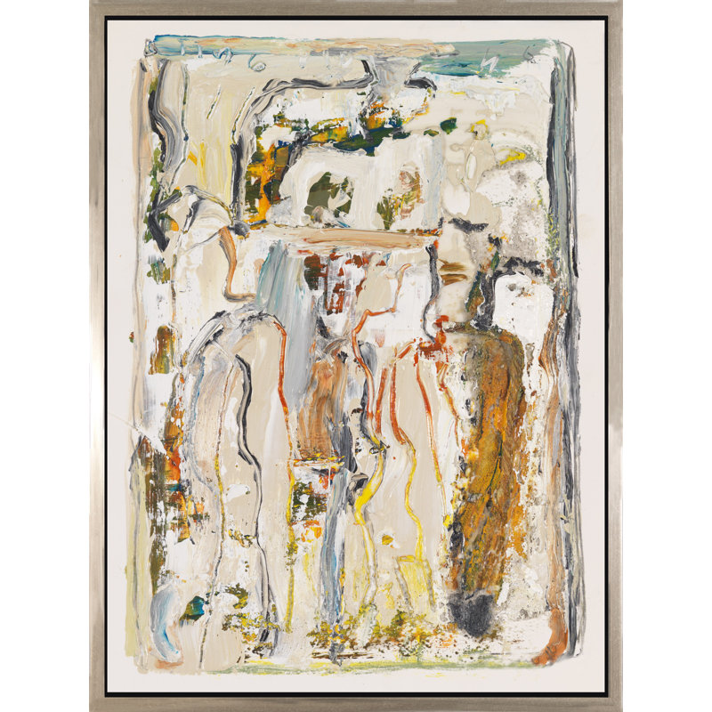 «Lycanthropy I - Floater Frame», peinture sur toile, Encadrement argenté