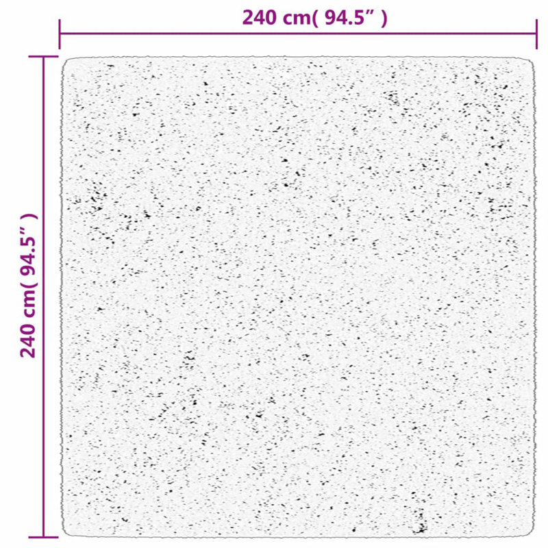 Baia Solid Colour Area Rug, Square 240cm