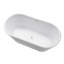 Baignoire de trempage autoportante en acrylique de 59 po x 29,5 po Iris-83841420