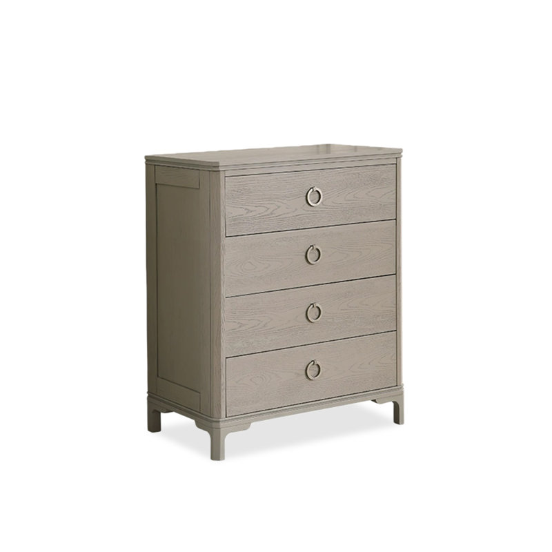 Armoire d'appoint en bois massif gris clair