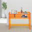 Table de bureau rectangulaire 2 étages avec porte ouverte et 2 tablettes orange-1004233709